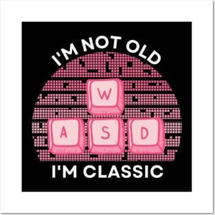 I'm not old, I'm Classic | WASD | Retro Hardware | Vintage Sunset | '80s '90s Video Gaming Posters and Art